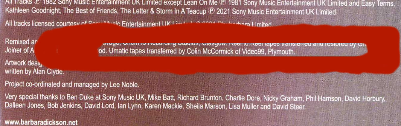 Inside credits list video99